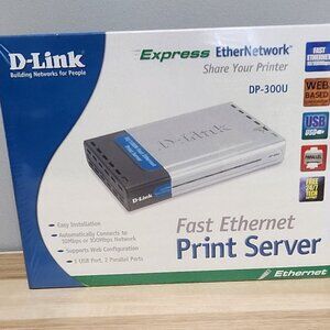 SEALED NEW D-Link DP-300U USB Fast Ethernet Print Server